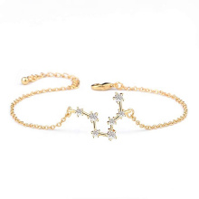 Gold Plated Adjustable Astrology Horoscope Zodiac Bracelet Women